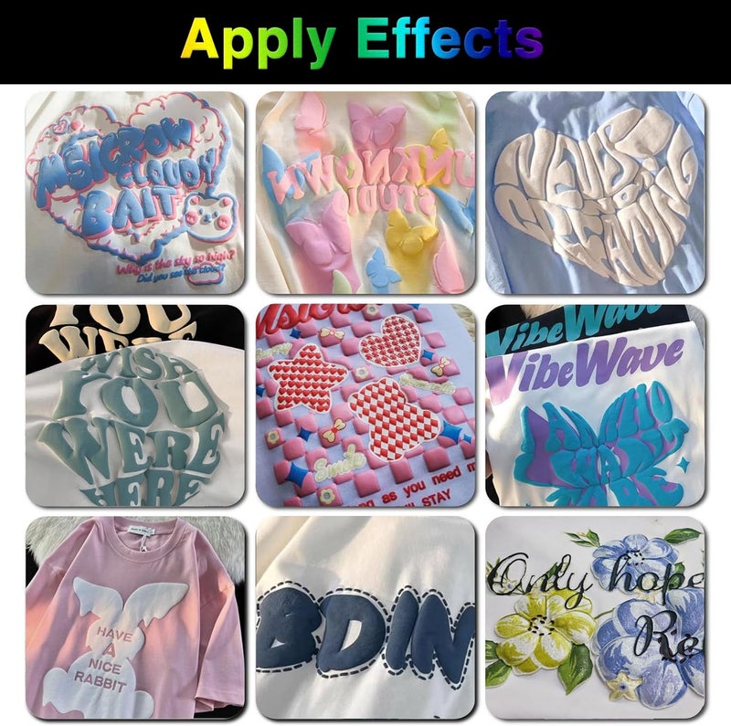 Torc Blue Puff 3D HTV Vinyl Heat Transfer, 12" x10ft Iron-On for T-Shirts, Team Apparel | Easy Cut & Weed | Compatible with Cricut/Silhouette | Crack-Resistant & Washable | Vibrant DIY Crafts - Image 4